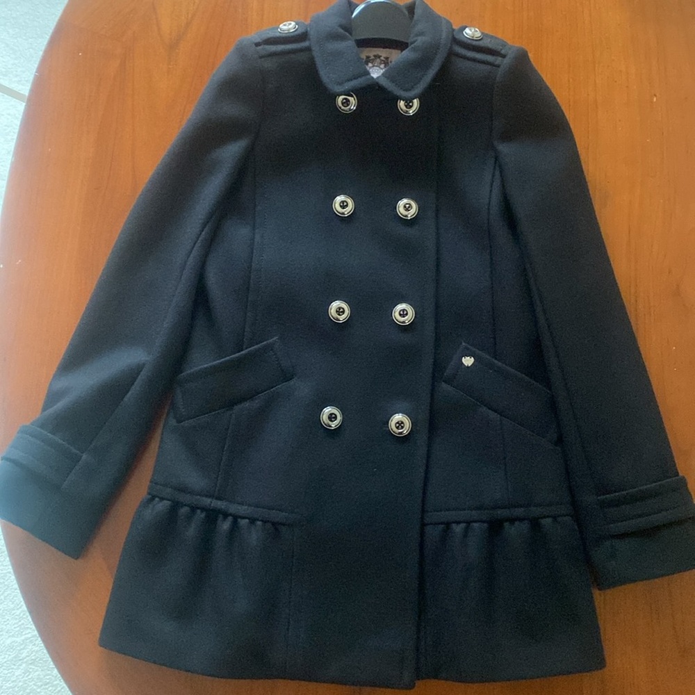 Black juicy couture pea coat